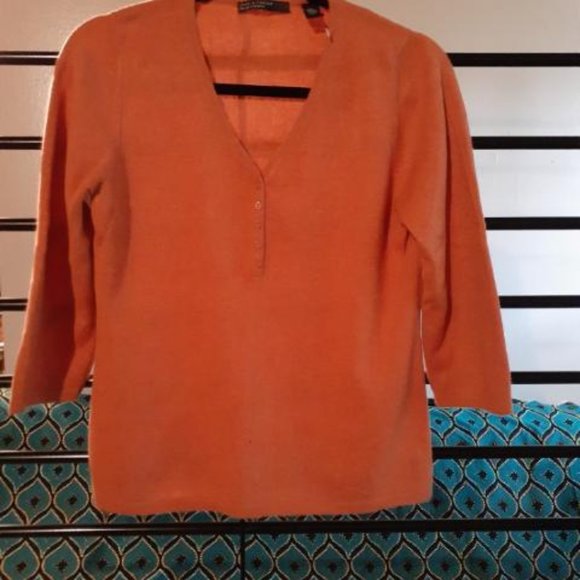 Lord & Taylor Sweaters - pumpkin size large cashmere sweater